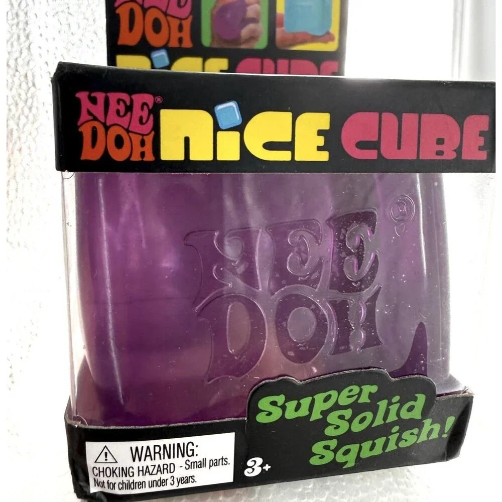 Nee Doh Nice Cube PURPLE Schylling Slow Squish Fidget Sensory Toy - Picture 1 of 9